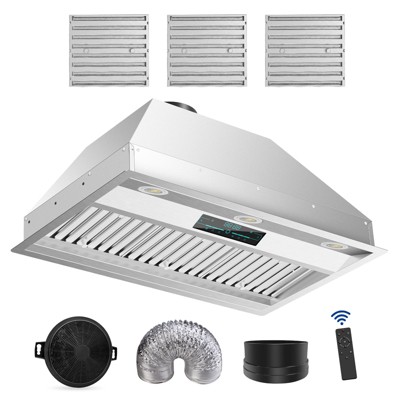 RAPSUAR 36 inch Range Hood Under Cabinet, 1200 CFM with 4-Speed Gesture Sensing & Touch Control, Stainless Steel Kitchen Stove Vent Hoods