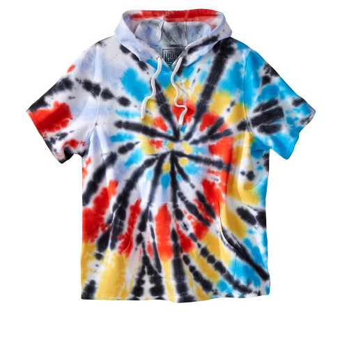 Tie dye short store sleeve hoodie