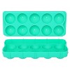 HIC Silicone Cannonball Sphere Whiskey Ice Ball Mold Tray, Vintage Blue - 2 of 4