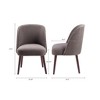 NicBex Dining Chairs Side Chair Upholstered Chair Rounded Back Dining Chairs with Wood Legs, Fabric Accent for Kitchen, Bedroom - 3 of 4