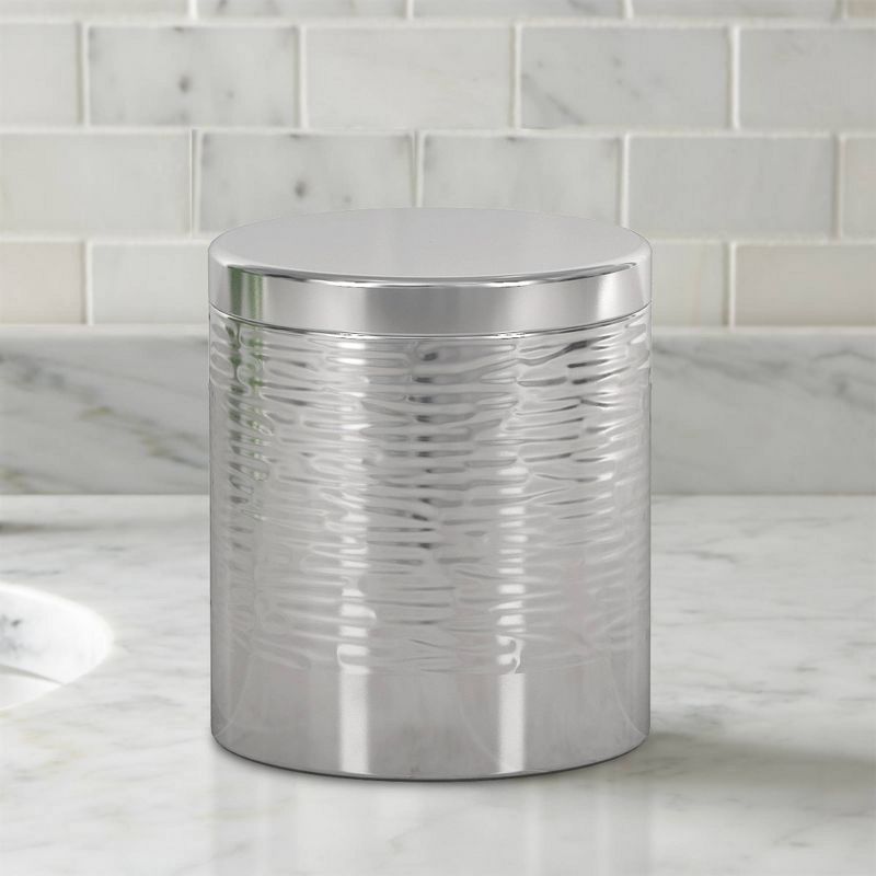 Metropolitan Metal Bathroom Vanity Countertop Storage Organizer Canister Jar - Nu Steel, 5 of 8