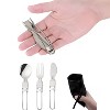 Kitcheniva Portable Cutlery Set - Folding Spoon, Fork & Knife for Camping, Travel, and Lunch - 4 of 4