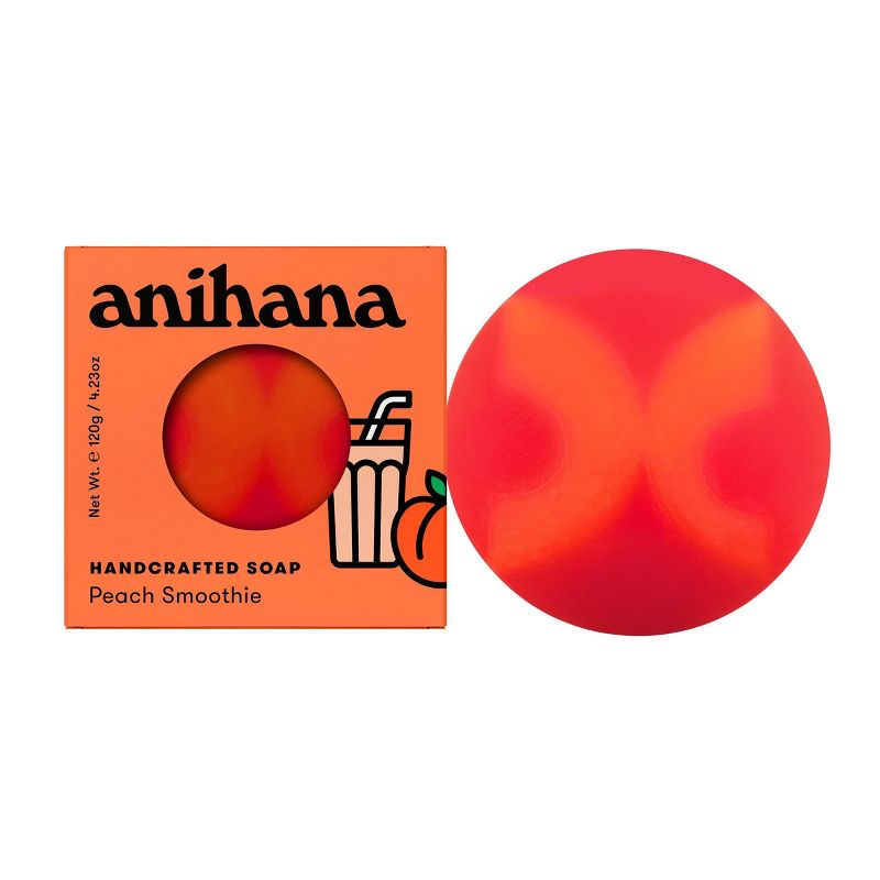 anihana Hydrating Gentle Bar Soap - Peach Smoothie - 4.23oz, 1 of 9