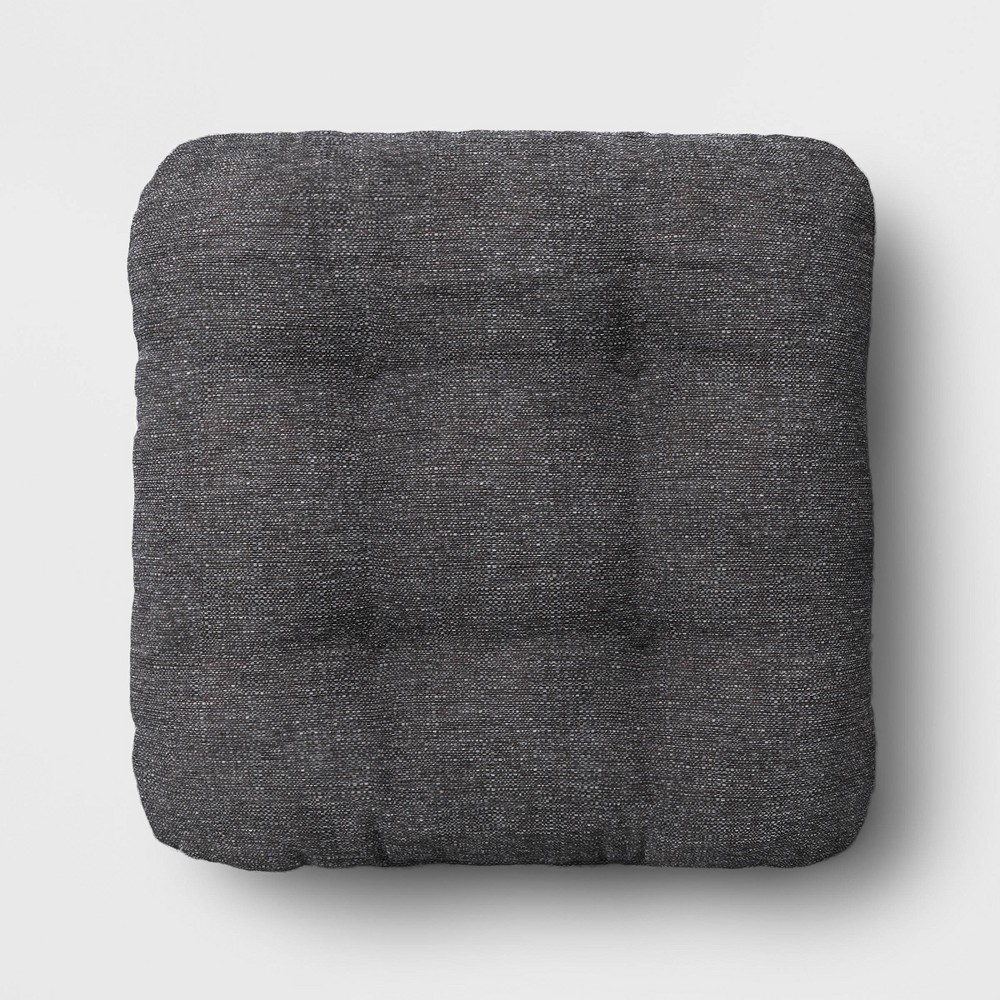 Photos - Pillow Tufted Outdoor Floor Cushion Charcoal Gray - Threshold™