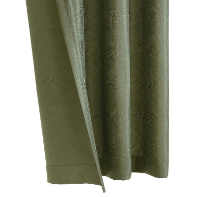 Navy Polyester Light Filtering Grommet Curtain Panel 52" x 63"