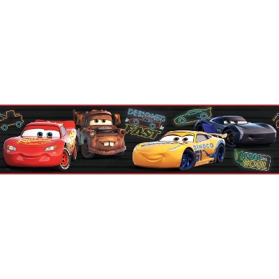 Disney Pixar Cars Piston Cup Racing Peel and Stick Wallpaper Border - RoomMates