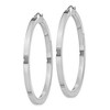 Black Bow Jewelry 3.25mm, Sterling Silver, Polished Square Hoops - 50mm (1 7/8 Inch) - 2 of 4