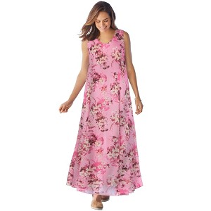 Woman Within Sleeveless Crinkle Dress - 1 of 4