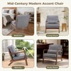 Okak Modern Natural Solid Wood Upholstered Armchair with Arms & Waist Cushion,Reading Leisure Chair for Living Rooms,Relaxation Areas - 4 of 4