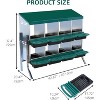 Chicken Nesting Boxes, Metal Egg Laying Box with Lid Cover to Protect Eggs, Rollout Egg Collection, Pull Out Design Easy Cleanable - 2 of 4