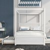 Full Size Wood Canopy Platform Bed with Trundle Bed/Two Drawers/Four Drawers/Trundle Bed and Two Drawers, 4L -ModernLuxe - 2 of 4