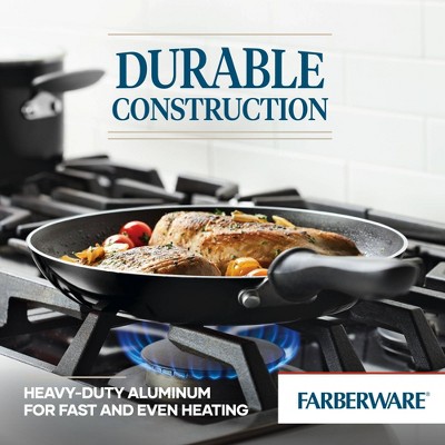 Farberware 3-Piece Black Aluminum Nonstick Frying Pan Set