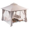 Decksplore 10'x10' Patio Gazebo with Double Roof Mosquito Net Privacy Screens - 2 of 4