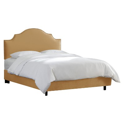 King Nail Button Notched Bed Velvet Honey - Threshold™