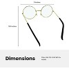 4E's Novelty Gold Round Fake Costume Glasses, 100th Day of School Costume Dress Up Old Man and Old Lady Glasses Accessories for Kids Girls & Boys - 2 of 4