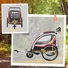 Sillysis 2-in-1 Walk Child Baby Bike Trailer for Kids 2 Seater,High-Visibility Bike Stroller for Toddler Wagon Double Bicycle Trailer Accessory - 3 of 4