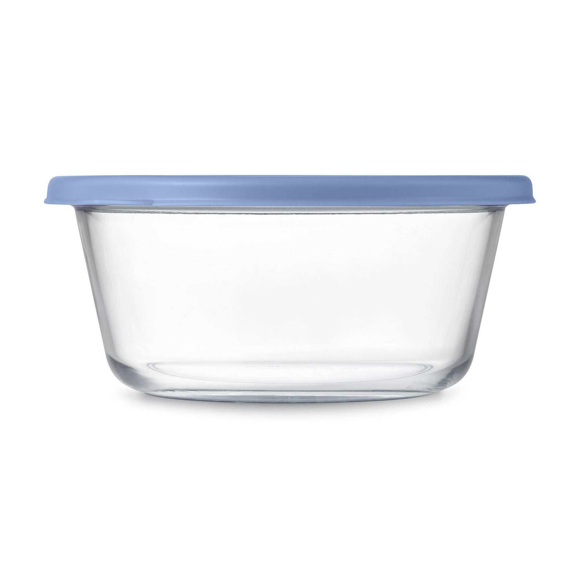 Ello Everyday 6.5c Round Glass Food Storage Container Elemental Blue