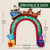 FONTOI 10FT Inflatable Archway Christmas Decoration Santa Sleigh with Reindeer Festive Entrance for Yard Garden Party, Multicolored, - 4 of 4