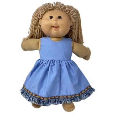 Cabbage Patch Doll Clothes 14 Inch or Preemie Size Yellow Satin Dress No Doll