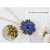Anna-Kaci Crystal Rhinestone Bridal Flower Wreath Brooch Pin Necklace for Weddings Christmas - 3 of 4