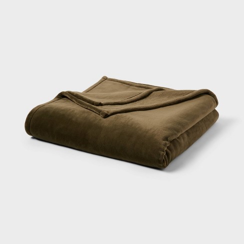 Threshold microplush bed blanket sale