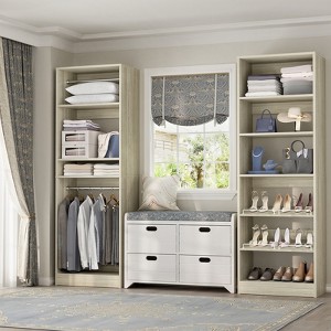 Besiost Closet System with Shoe Racks & Hanging Rods - 1 of 4