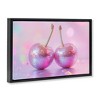 Stupell Industries Pastel Shine Disco Cherries Floating Frame Canvas Art - 2 of 4