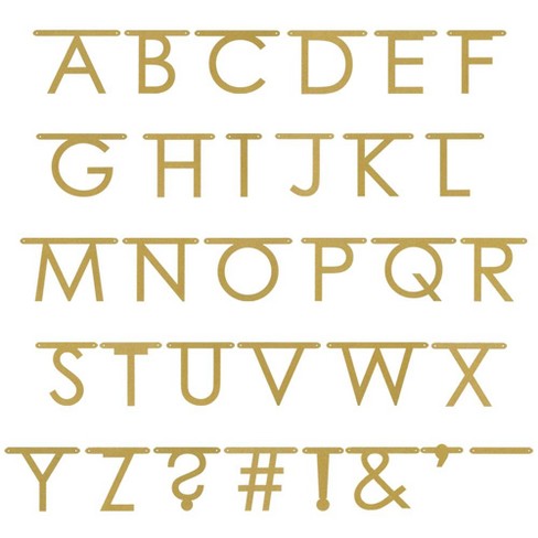 DIY Gold Glitter Customizable Banner Kit with Letters, Numbers, and Symbols  (130 Pieces), PACK - Kroger