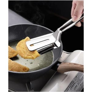 Racxily Kitchen stainless steel food clip frying spatula frying fish spatula steak spatula household kitchenware - 1 of 4