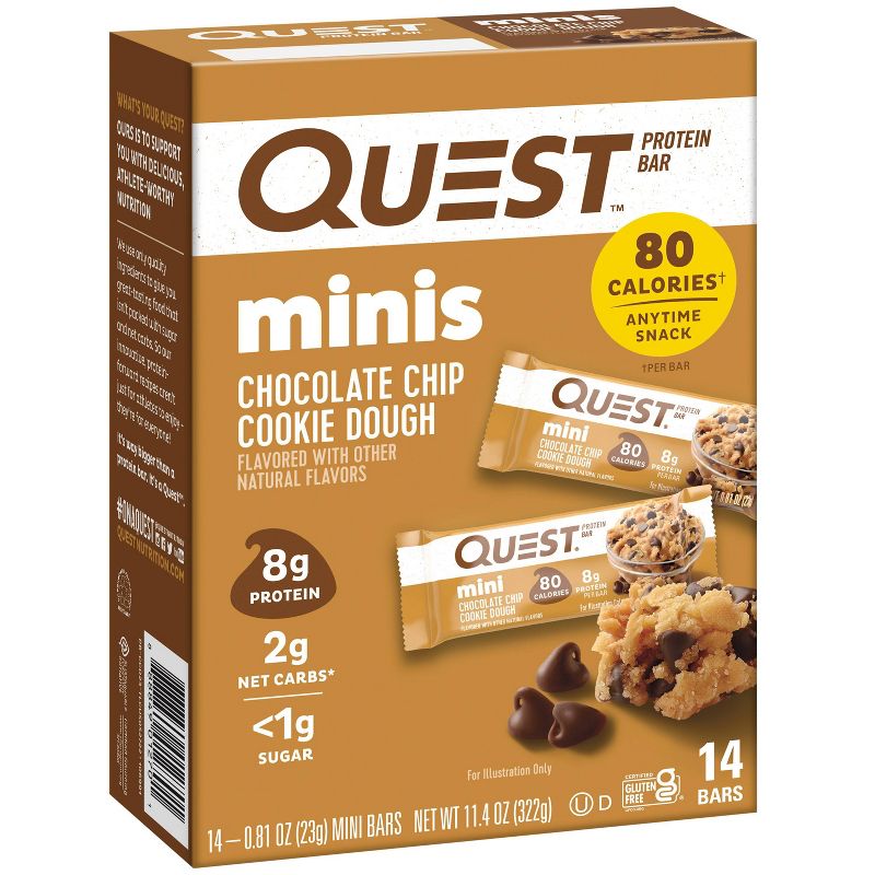 Quest Nutrition Mini Bars - Choco Chip Cookie Dough - 14ct, 3 of 10