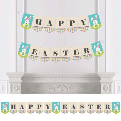 Big Dot Of Happiness Hippity Hoppity - Easter Party Bunting Banner ...