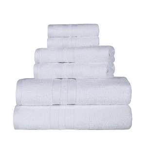 Egyptian Cotton Highly Absorbent Solid Assorted 6-Piece Quick Drying Towel Set by Blue Nile Mills - 1 of 4