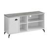 47.25" Laminate Industrial TV Stand with Storage Cabinet, Adjustable Shelves, and Cable Management for Living Room - 2 of 4