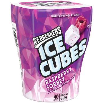 Ice Breakers Ice Cubes Raspberry Sorbet Sugar Free Gum - 40ct