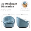 Velvet Shell Swivel Upholstered Accent Chair with Wide Seat, Metal Swivel Base, Thick Seat Cushion and Ergonomic High Back - 4 of 4