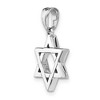 Black Bow Jewelry 14k White Gold Star of David Pendant, 14mm - 3 of 4
