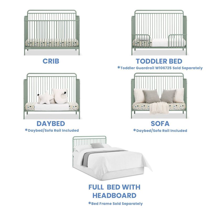 Delta Children Hayden 5-in-1 Convertible Metal Crib, 6 of 16