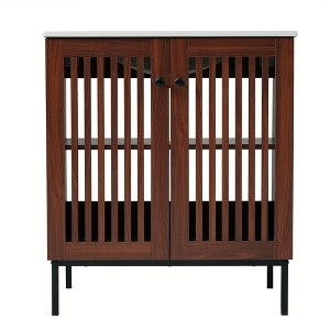 Ridstar 30 in. W Brown Bathroom Storage Cabinet with 2 Soft-Close Doors and Large Storage Space - 1 of 4