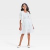Girls' Sleeveless Tiered Tulle Sequin Dress - Cat & Jack™ White - 3 of 3