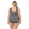 Aqua Green, Women's Novelty Trim High Neck One Piece - 3 of 3