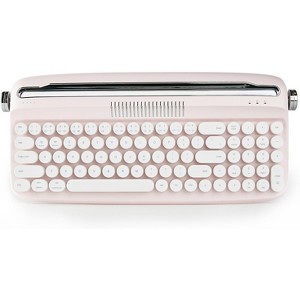 Upgraded Wireless Keyboard, Retro Typewriter Style with Integrated Stand, USB-C/Bluetooth with Cute Round Keycaps for Multi Device for Win/Mac - 1 of 4