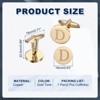 Unique Bargains Copper Engraved Initial Men's Cufflinks Gold 2 Pcs - 2 of 4