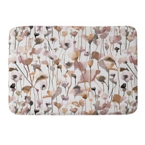 Deny Designs Ninola Design Wild Flowers Fall Nautral Memory Foam Bath Mat - 1 of 4