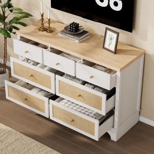 COZONY 7-Drawer Double Dresser, 47" Wooden Chest with Sturdy Base — Wide Storage Organizer for Bedroom, Living Room, Entryway & Hallway - 1 of 4
