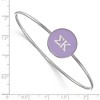 Black Bow Jewelry Sterling Silver Sigma Kappa Greek Life Bangle Bracelet 7 Inch - 2 of 3