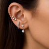 Women's Jewelry - Set of 6 Pairs of PVD Coated White Gold Earrings - Luxury Earring Set - 4 of 4