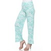 Women's Floral Paisley Wide Leg Palazzo Pants - White Mark - 3 of 4