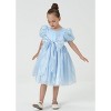 2Bunnies Girls' Organza Babydoll Princess Bow Dress - 3 of 4
