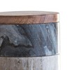 Storied Home Marble Stacking Pinch Pots with Acacia Wood Lid (Set of 3 Pieces) - 2 of 2