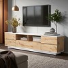 Modern TV Stand for TVs up to 80'', Media Console with Multi-Functional Storage, Entertainment Center with Door Rebound Device for Living Room - 2 of 4